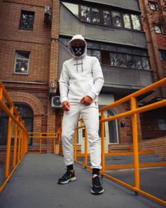 Фото Одежда Теплое худи унисекс Off White Mono белое