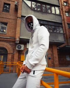 Фото Одежда Теплое худи унисекс Off White Mono белое