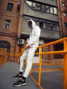 Фото Одежда Теплое худи унисекс Off White Mono белое