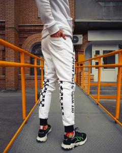 Фото Одежда Теплое худи унисекс Off White Mono белое