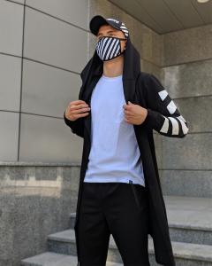 Фото Одежда Мантия унисекс в стиле Off white Fire черный