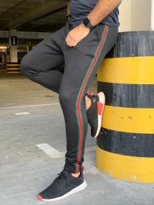 Фото Одежда Утеплённые штаны Gucci Green/Red/Green Черные