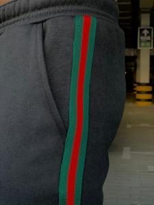 Фото Одежда Утеплённые штаны Gucci Green/Red/Green Черные