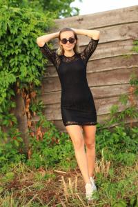 Фото Одежда Кружевное платье черное