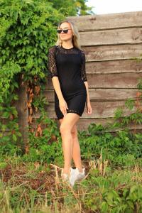 Фото Одежда Кружевное платье черное