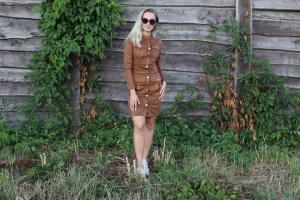 Фото Одежда Платье замшевое коричневое