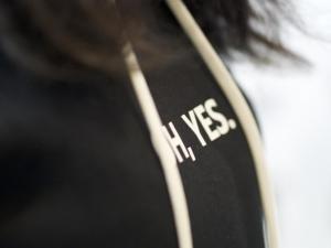 Фото Одежда Топовая утепленная толстовка - OH, YES , black