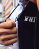 Теплый худи-зиппер Off White Quadrо черно-белый Спортивные кофты, толстовки, куртки мужские в Украине