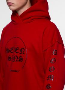 Фото Одежда Худи утепленный 7Sins - Logo, Red