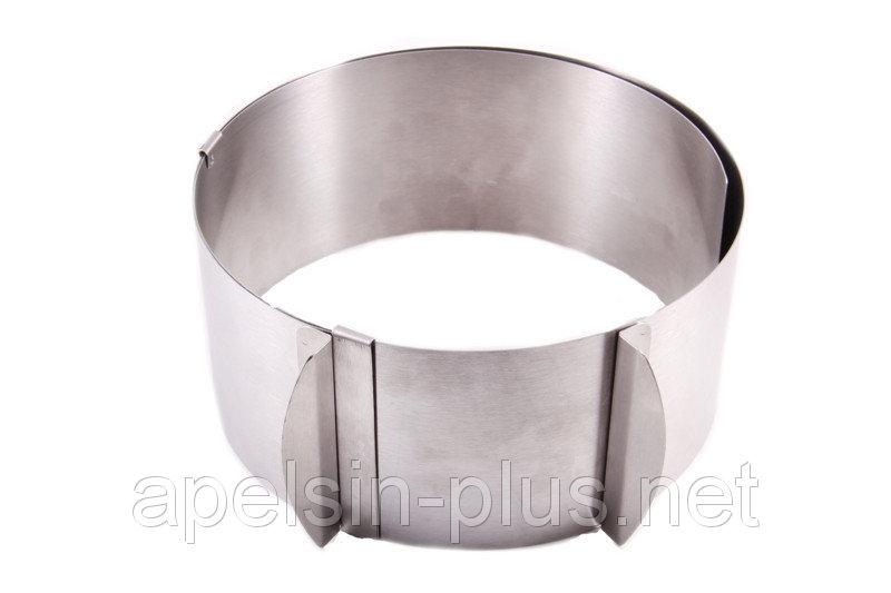 Фото  Раздвижное кондитерское кольцо для выпекания и сборки тортов  высота 10 см ОПТ