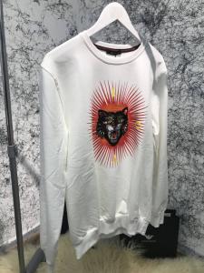Фото Одежда Sweatshirt Gucci Angry Cat Appliqué White