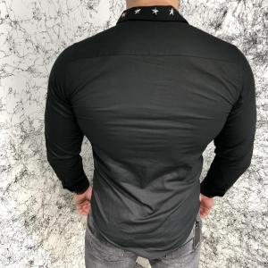 Фото Одежда Givenchy Poplin Shirt With Metallic Stars Black