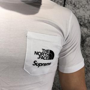 Фото Одежда North Face x Supreme T-Shirt Pocket Logo White