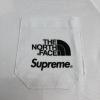  North Face x Supreme T-Shirt Pocket Logo White Мужские майки футболки в Украине