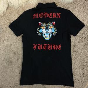 Фото Одежда Gucci Cotton Polo Angry Cat Modern Future Black