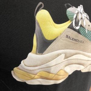 Фото Одежда Balenciaga T-Shirt Triple S Trainers Black