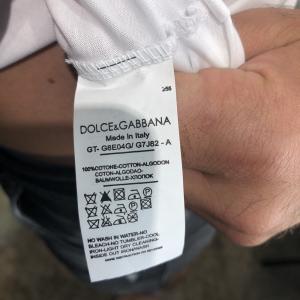 Фото Одежда Dolce & Gabbana T-Shirt With Designer Patches King Wolf White