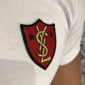Фото Одежда YSL Cotton Polo Pique Band White
