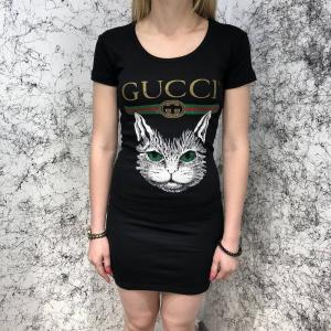 Фото Одежда Gucci Dress Angry Cat with Web Black