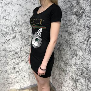 Фото Одежда Gucci Dress Angry Cat with Web Black