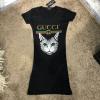  Gucci Dress Angry Cat with Web Black Платья с рукавами, теплые платья в Украине