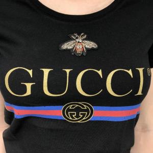 Фото Одежда Gucci T-Shirt Bee with Web Black