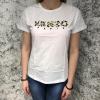 Kenzo T-Shirt Flowers Logo Embroidered White