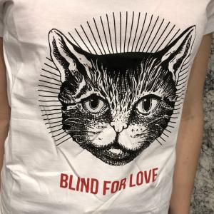 Фото Одежда Gucci T-Shirt Cat Blind For Love White