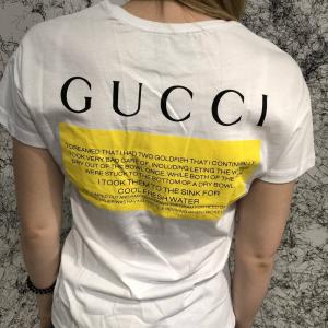 Фото Одежда Gucci T-Shirt Cat Blind For Love White