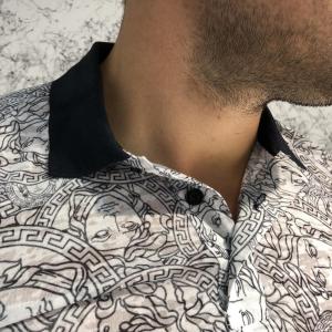Фото Одежда Versace Polo Medusa Print White