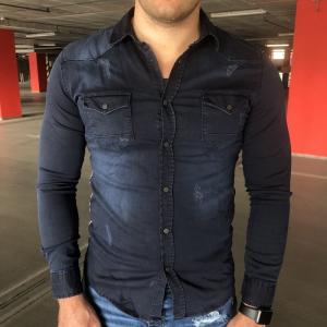 Фото Одежда Off White Vintage Denim Shirt Dark Blue
