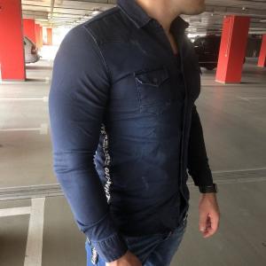 Фото Одежда Off White Vintage Denim Shirt Dark Blue