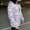  Gucci Jacquard White/Red Parka Jacket Куртки женские в Украине