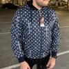 Supreme x Louis Vuitton Jacquard Monogram Blue Jacket
