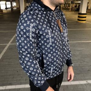 Фото Одежда Supreme x Louis Vuitton Jacquard Monogram Blue Jacket