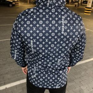Фото Одежда Supreme x Louis Vuitton Jacquard Monogram Blue Jacket