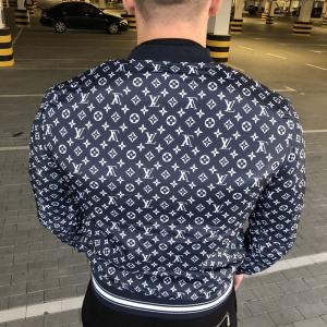 Фото Одежда Supreme x Louis Vuitton Jacquard Monogram Blue Bomber