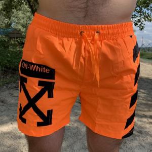 Фото Одежда Плавательные Шорты Off White With X Cross Neon Orange