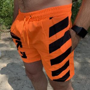 Фото Одежда Плавательные Шорты Off White With X Cross Neon Orange