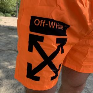 Фото Одежда Плавательные Шорты Off White With X Cross Neon Orange