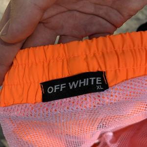 Фото Одежда Плавательные Шорты Off White With X Cross Neon Orange