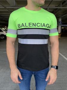 Фото Одежда Футболка Balenciaga Logo Reflective Neon Green