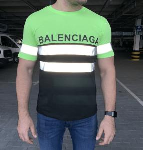 Фото Одежда Футболка Balenciaga Logo Reflective Neon Green