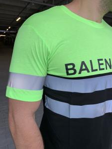 Фото Одежда Футболка Balenciaga Logo Reflective Neon Green