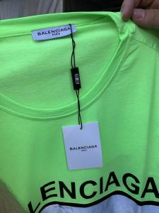 Фото Одежда Футболка Balenciaga Logo Reflective Neon Green