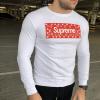  Sweatshirt Supreme Logo White Мужские толстовки регланы в Украине