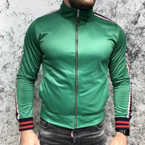 Фото Одежда Gucci Technical Jersey Jacket with Gucci Stripe Green