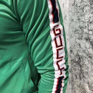 Фото Одежда Gucci Technical Jersey Jacket with Gucci Stripe Green