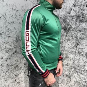 Фото Одежда Gucci Technical Jersey Jacket with Gucci Stripe Green