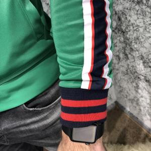 Фото Одежда Gucci Technical Jersey Jacket with Gucci Stripe Green